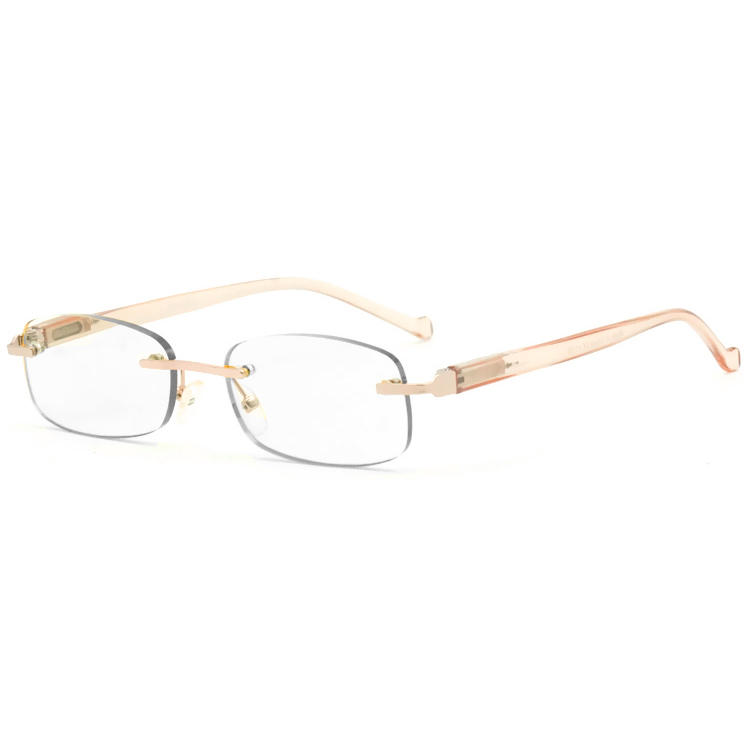 Dachuan Optical DRM368011 China Supplier Rimless Metal Reading Glasses With Cystal Color (8)